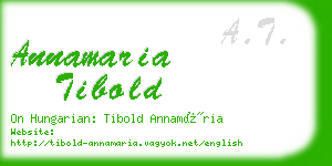 annamaria tibold business card
